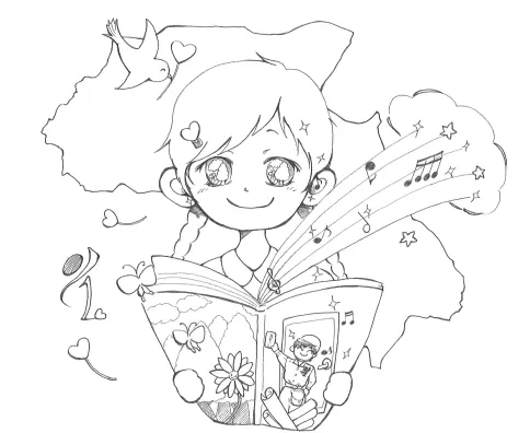 いたばしで作られた絵本が未来へと続いていくイメージ