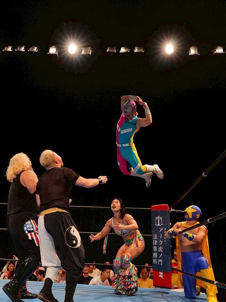 プロレスの試合の様子①